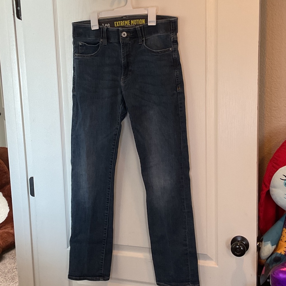 Lee Men's Dark Gray Slim Straight Jeans